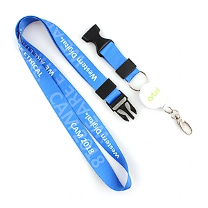 New yoyo badge reel printed lanyard no minimum order
