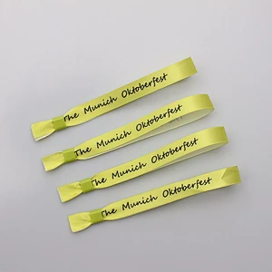 Free design satin ribbon wristband friendship bracelets with customized logos