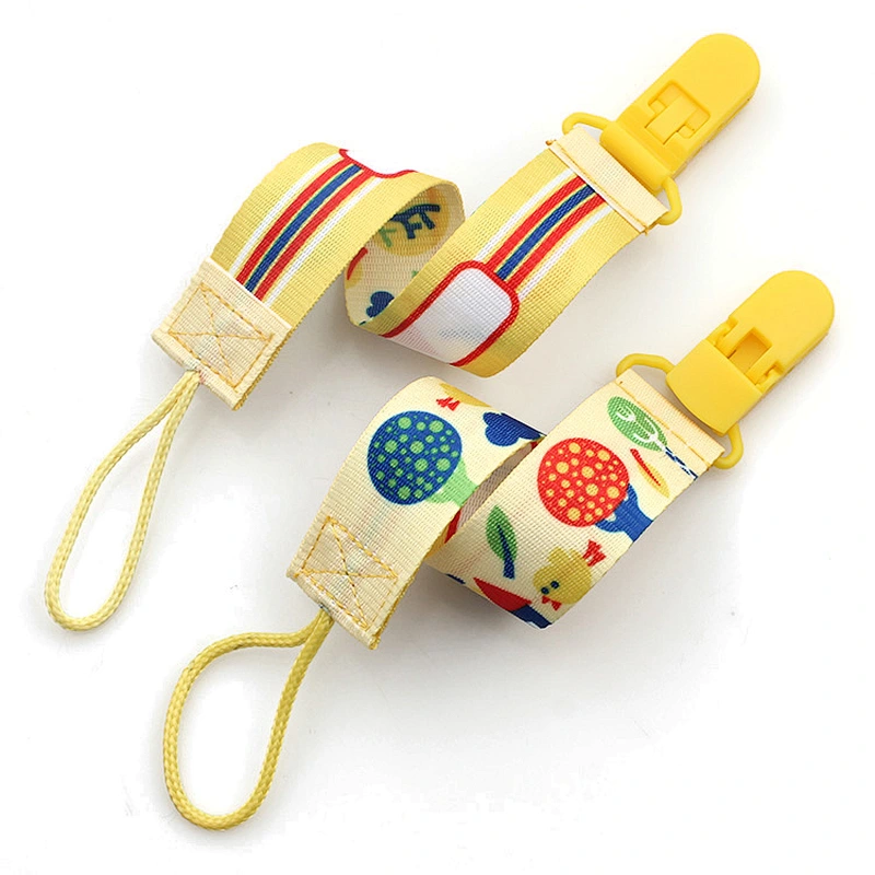 2019 new cute design universal fabric baby pacifier holder clip