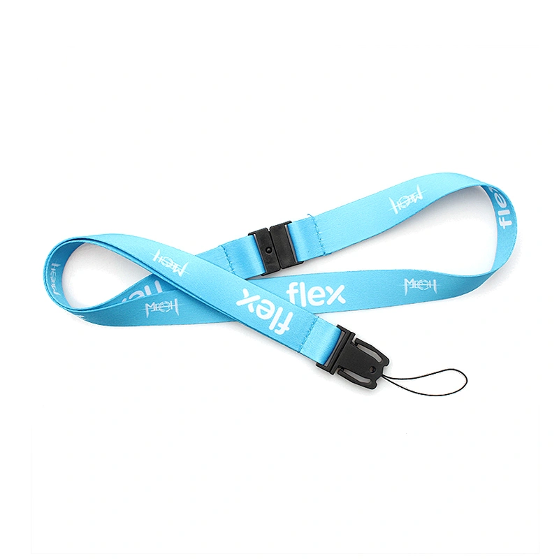 China cheap polyester lanyard with plastic safety buckle