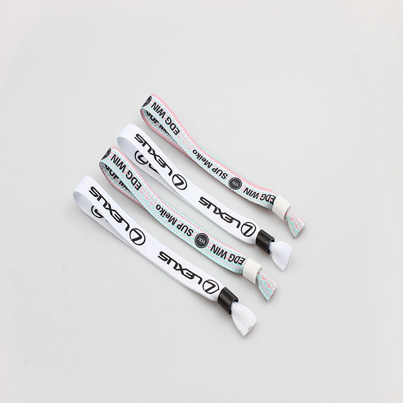 Polyester high quality the wrist band with plastic cord for party and gift
