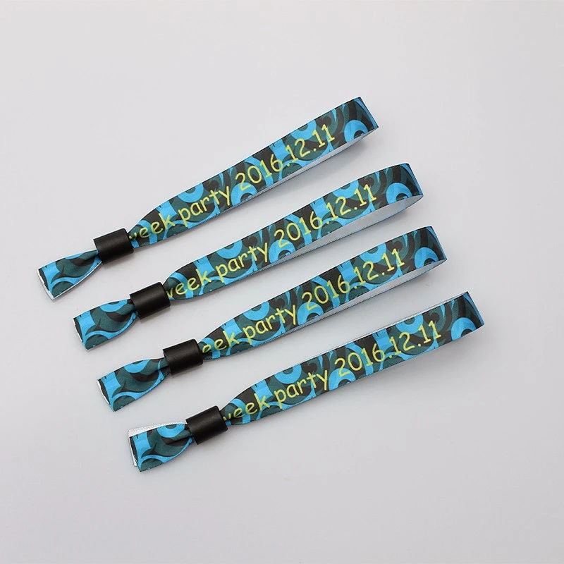 Australia music festival concerts custom braided fabric slap bracelet