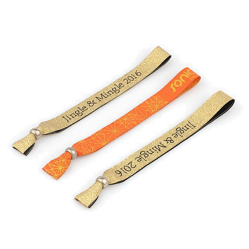 Wholesaler jacquard premium polyester cheap cloth wristband
