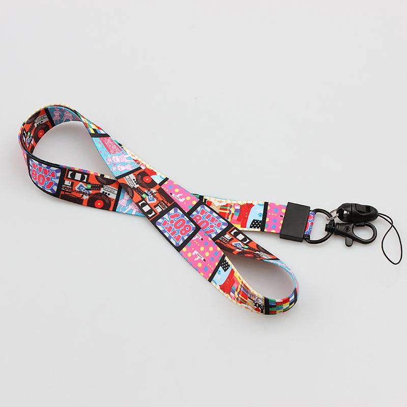 Multi Color polyester custom your own lanyard with disconnect buckle