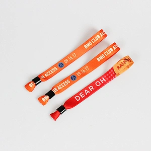 Eco-friendly printed adjustable polyester festival wristband