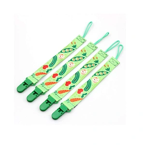 Eco-friendly cute custom printing baby pacifier clip with design and sample free