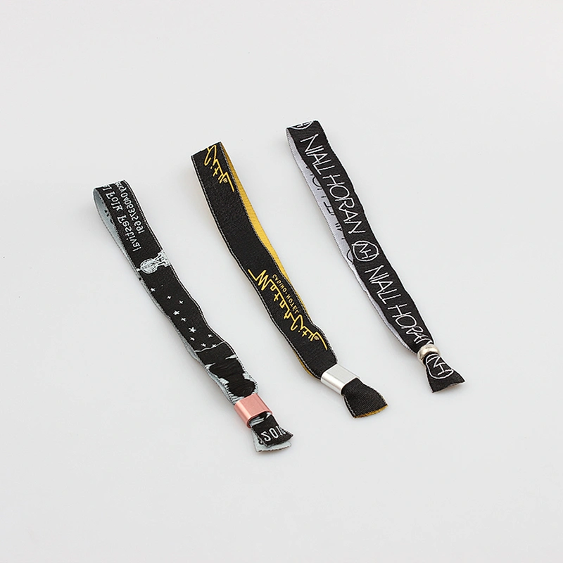 High quality Fabric One Time Use Polyester Woven Wristbands For Party