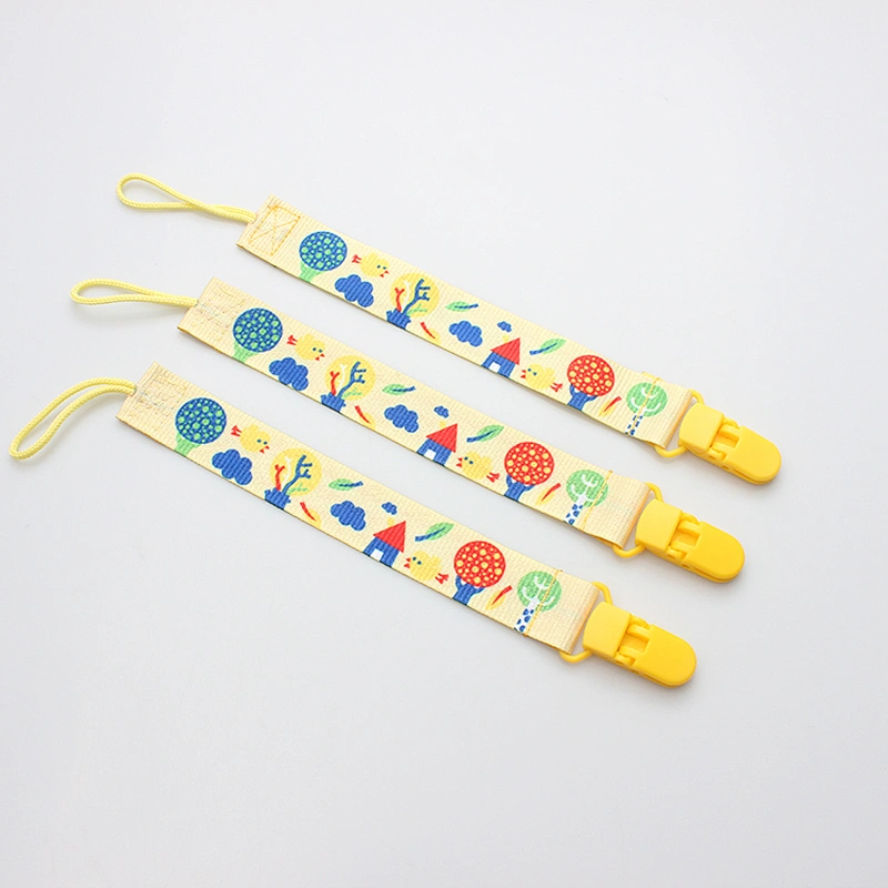 Custom Print Spoon Type Pacifier Clip Holder Baby Dummy Chain