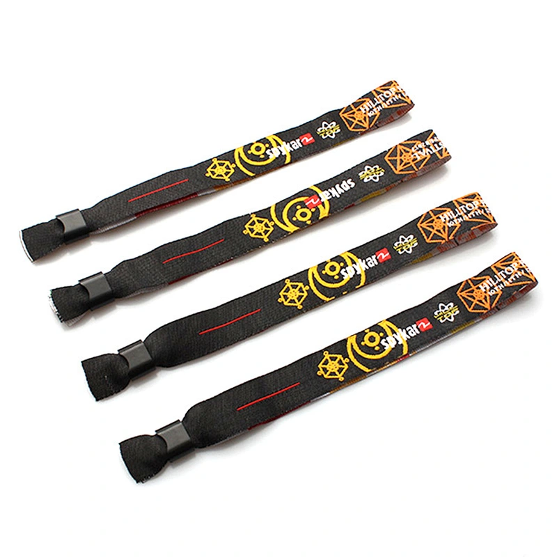 China manufacture colorful wristband custom printing polyester wrist band