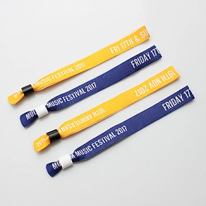 Comic girl woven embroidered cloth wristbands for event