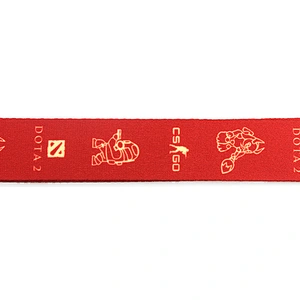 Customized logo fashionable heat transfer printed neck strap black key lanyard keychain holder