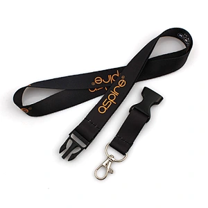 2019 new fashion high quality detachable plastic buckle sublimation polyester lanyard