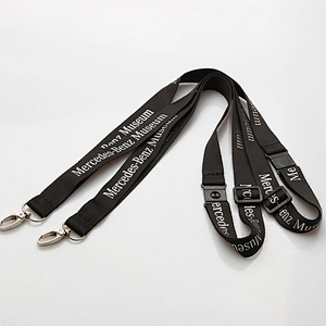 Factory direct sale high quality silver and gold logo adjustable lanyard