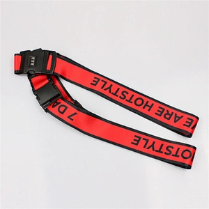 Wholesale High Quality Custom Polyester Adjustable Luggage Belt with Logo Printing