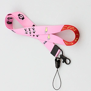 Hot sale printed your own logo heat transfer polyester neck lanyard with sample free