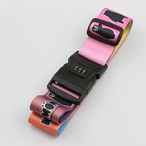 High Strength Polyester Strap Suitcase Luggage Packing Belts With Number Lock