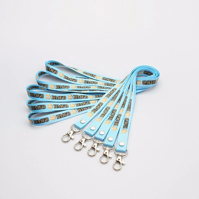 Cute dye-sublimated custom make lanyard keychain for company