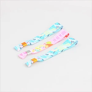 Polyester custom party cloth wristband with logo for festival