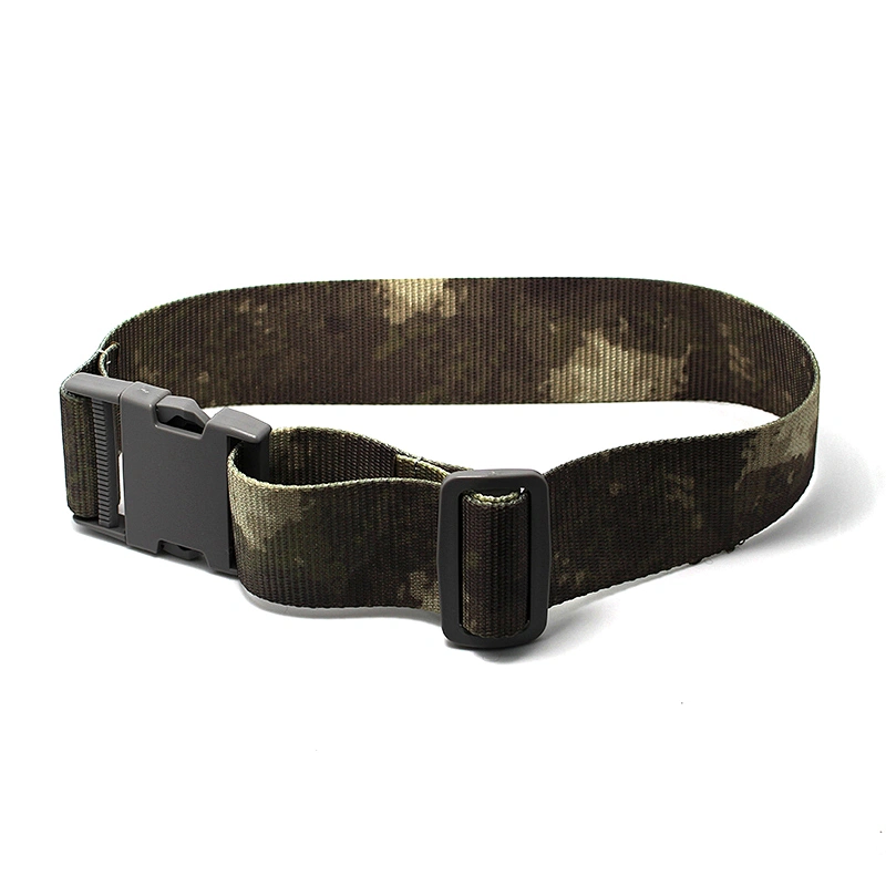 Heavy duty cross custom logo sublimation printing travel luggage belt with adjustable lock