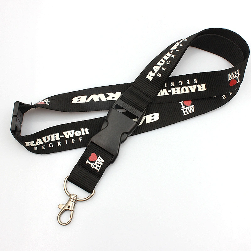 Fashion new design custom nylon silk screen lanyard printing