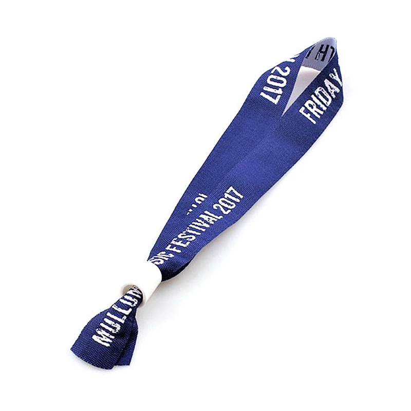 Promotion personalized woven fabric bracelets with custom logo