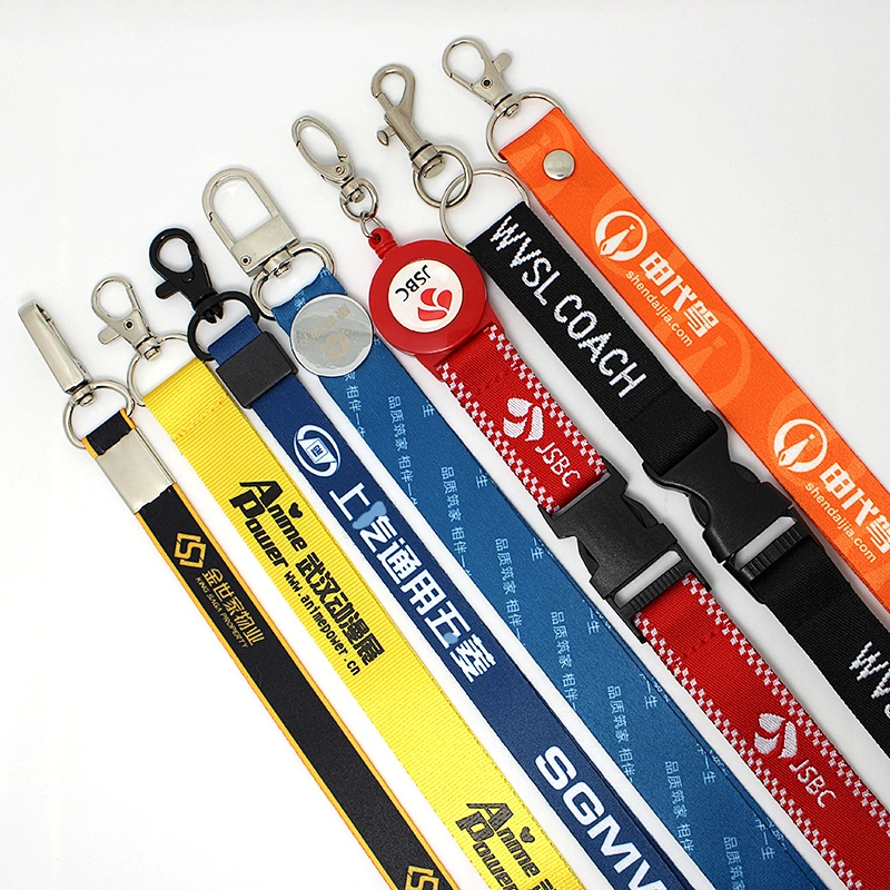 Factory custom cheap sublimation printing polyester lanyard with breakaway buckle