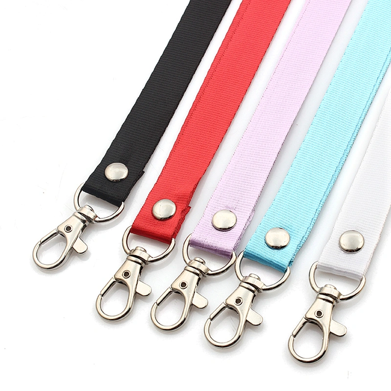Premium quality 12 colors nylon lanyard with keychain holder