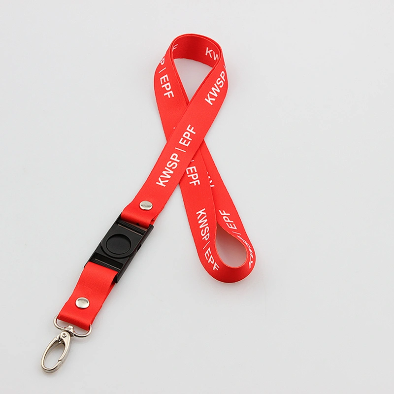 Cheap custom sublimation polyester feb lanyards with breakaway buckles