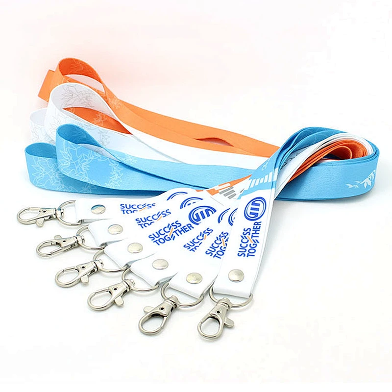 Factory OEM high quality polyester keychain lanyard