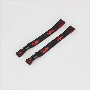 Comic girl woven embroidered cloth wristbands for event
