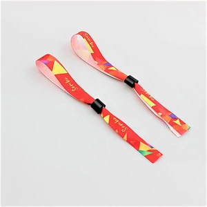 Best selling items cheap eco-friendly polyester satin wristband