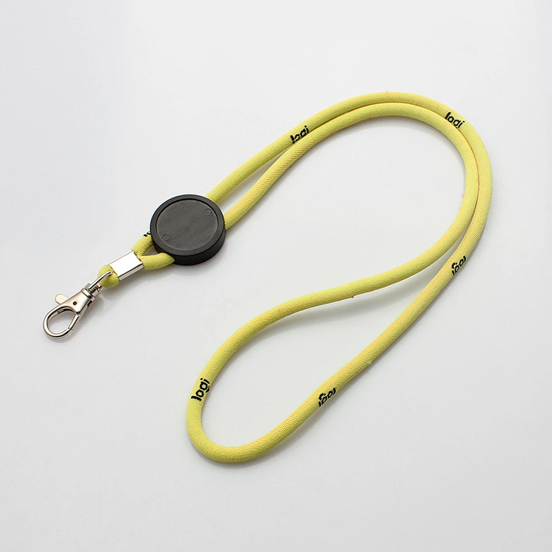 Woven polyester logo cheap custom rope neck lanyard