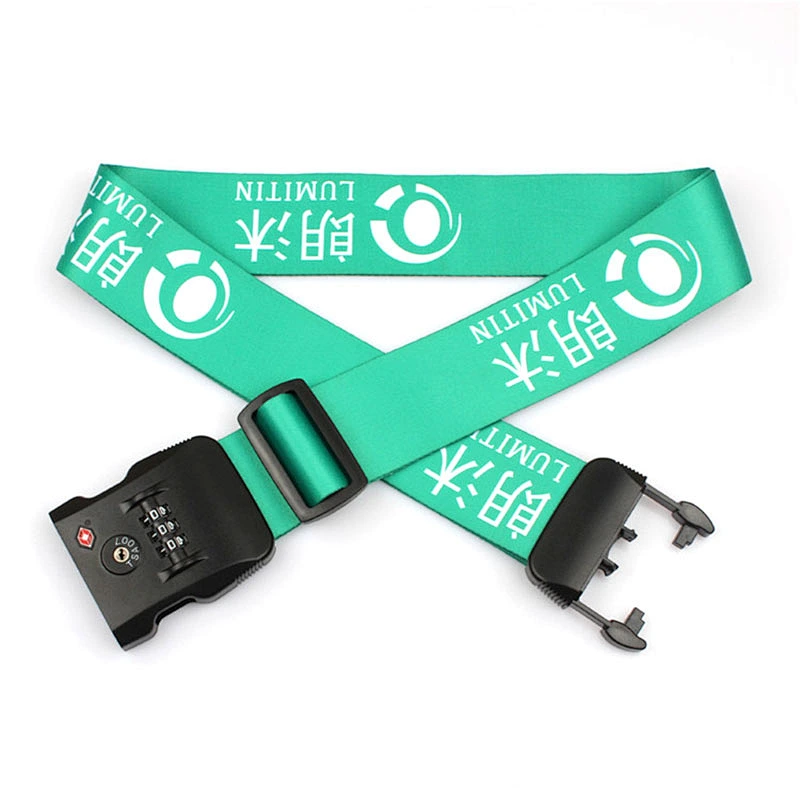 High quality custom TSA password lock luggage belt with your logo