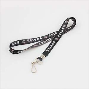 Sublimation logo custom lanyard with metal hook for company