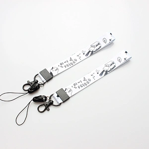 Printed custom mobile phone straps key chain short Lanyard