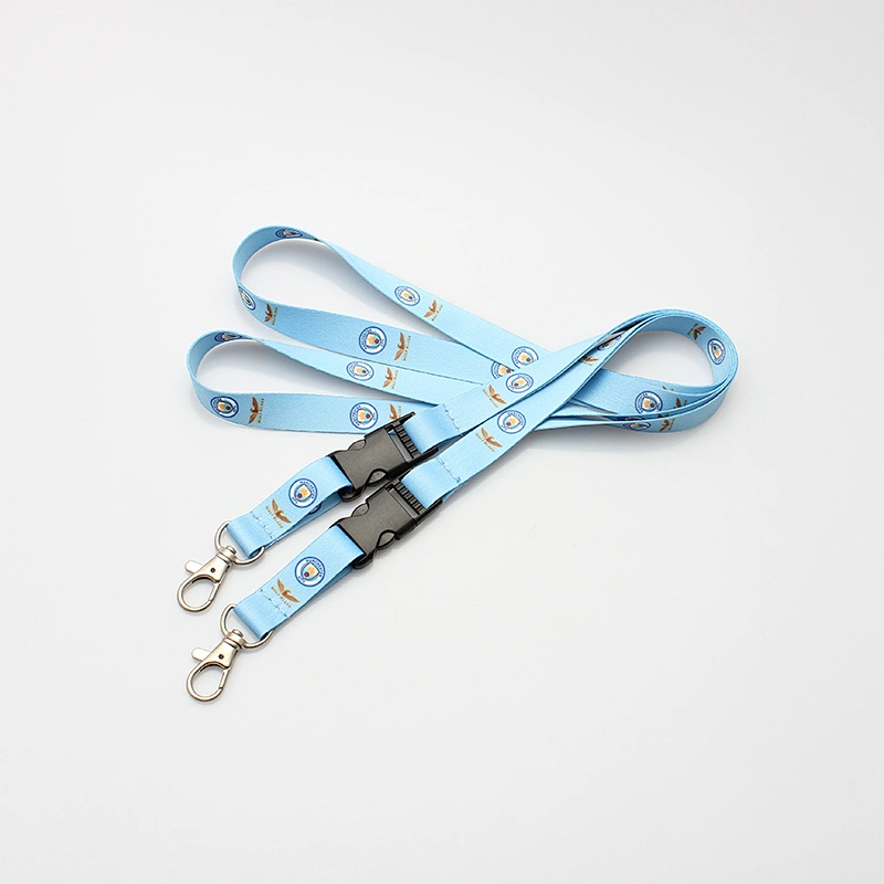Competitive price high quality custom polyester neck langyard with disconnect buckle