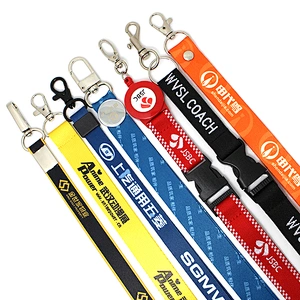 Durable custom sublimation lanyard key chain with metal breakaway hook
