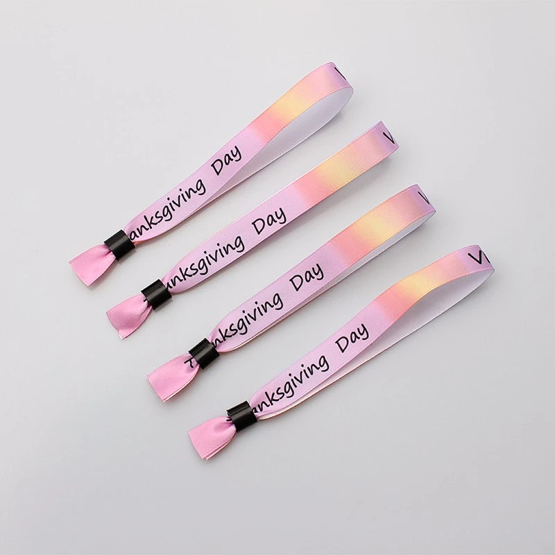 Event fabric wristband with white plastic locks wholesale bracelets