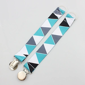 Custom colorful safety baby teething pacifier metal clip
