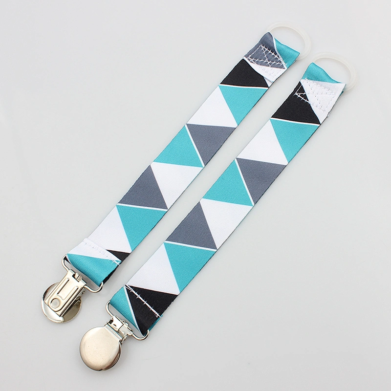 Custom colorful safety baby teething pacifier metal clip