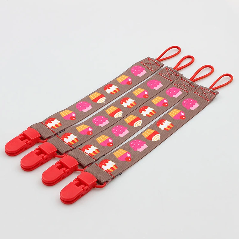Top quality Customized Designs Ribbon Material Baby Pacifier Clip