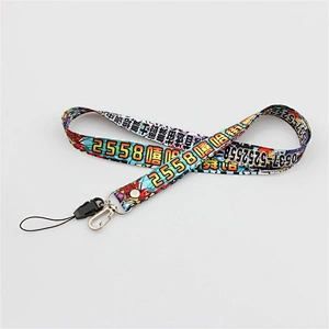 Cheap custom printed lanyard polyester design your own lanyard no minimum for mobile phone