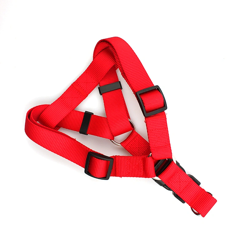 Customized Red Nylon Durable Comfortable Dog Harness