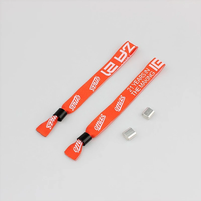 Slide Lock Woven Knitting Festival Wristband for Activity Party
