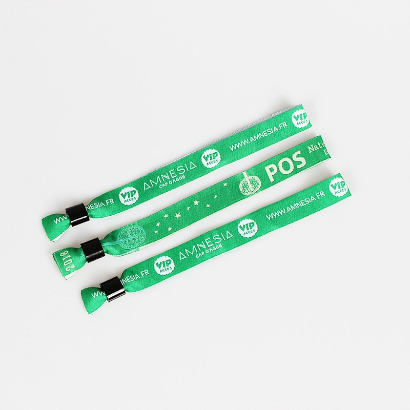 Friendship bracelet cheap custom embroidered festival woven wristband