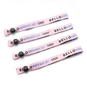 Promotion personalized woven wristbands with any logo design