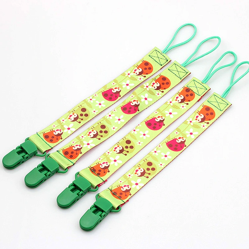 Eco-friendly cute custom printing baby pacifier clip with design and sample free