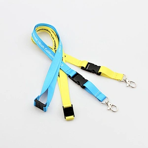 Heat transfer printing custom separable lanyards with accessories