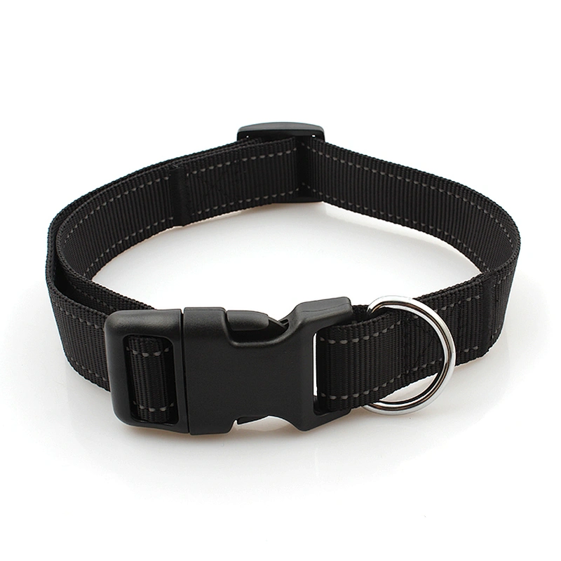 Hot sale durable customized reflective black dog collar and leash