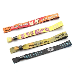 Cheap multifunctional rainbow custom fabric wristbands for children